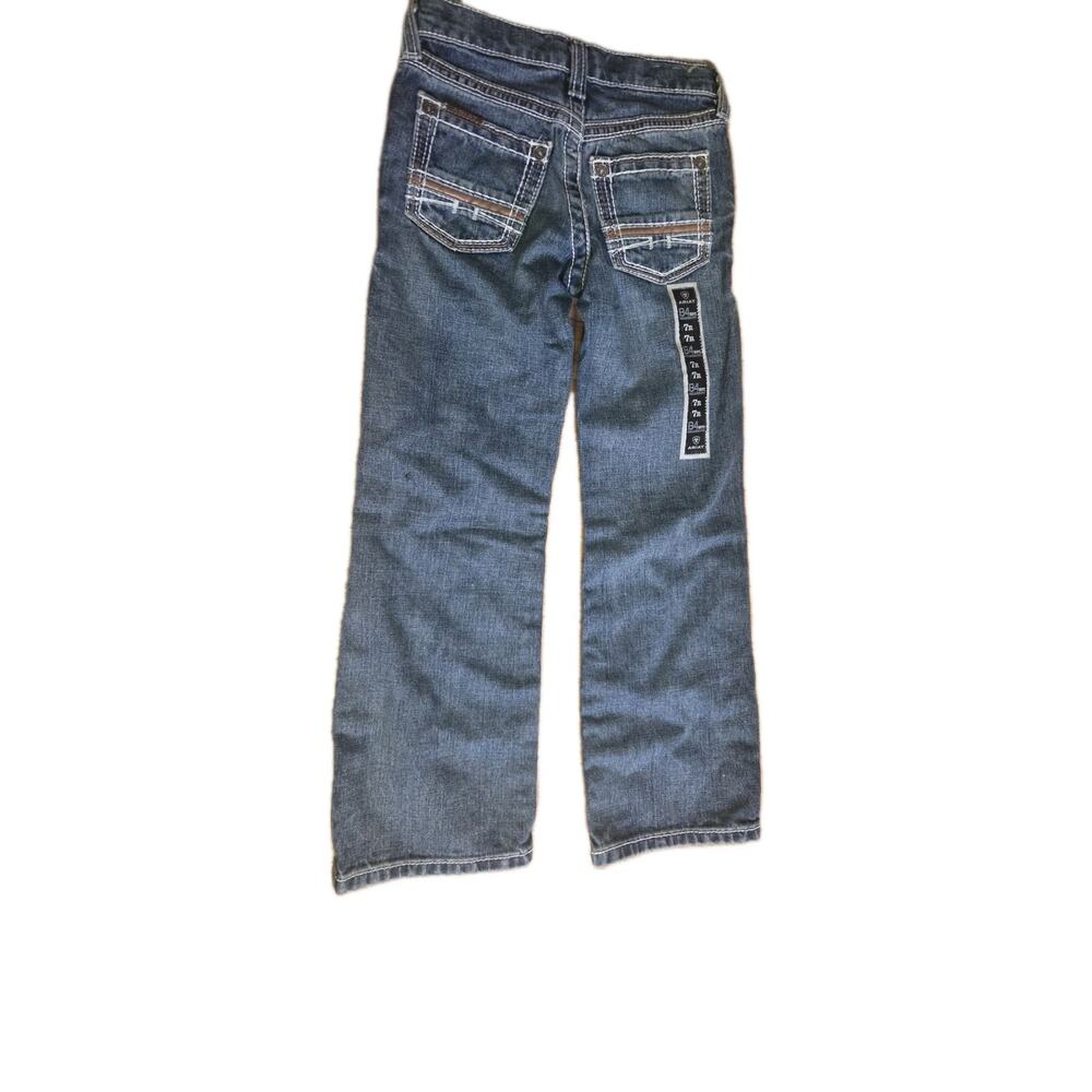 Ariat Boys' B4 Coltrane Durango Medium Wash Slim Fit Boot Cut Jeans Sz 8 - Picture 2 of 5
